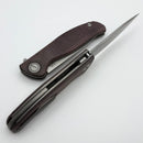 Shirogorov F95 Ursus w/ Maroon Micarta Handle & 3.74" Stonewash Elmax