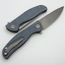 Shirogorov F95 Ursus w/ Blue Micarta Handle & 3.74" Stonewash Elmax