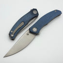 Shirogorov Q95 Ursus w/ Blue Micarta Handle & 3.74" Stonewash Elmax