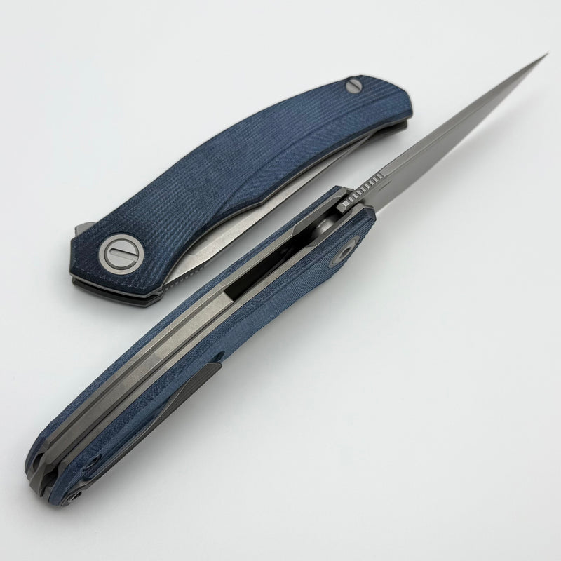 Shirogorov Q95 Ursus w/ Blue Micarta Handle & 3.74