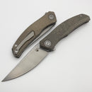 Shirogorov Q95 Ursus w/ Green Micarta Handle & 3.74" Stonewash Elmax
