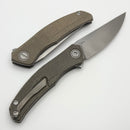 Shirogorov Q95 Ursus w/ Green Micarta Handle & 3.74" Stonewash Elmax