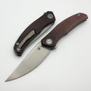 Shirogorov Q95 Ursus w/ Maroon Micarta Handle & 3.74" Stonewash Elmax
