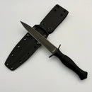 Spartan Dagger Black MagnaCut & Black Micarta Fixed Blade w/ Black Kydex SB49BKBKKYBK