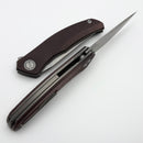 Shirogorov Q95 Ursus w/ Maroon Micarta Handle & 3.74" Stonewash Elmax