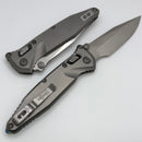 Marfione Custom Knives Socom Elite Ram-Lok w/ Titanium Slab Side Handles & Flamed Accents w/ Cracked Ice Clip Point M390MK