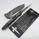 Marfione Custom Knives Socom Elite Ram-Lok w/ Titanium Slab Side Handles & Flamed Accents w/ Cracked Ice Clip Point M390MK