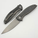Shirogorov NeOn NL w/ Titanium Black Canvas Micarta Inlaid Handle & 3.34" Stonewash Elmax