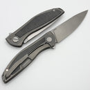 Shirogorov NeOn NL w/ Titanium Black Canvas Micarta Inlaid Handle & 3.34" Stonewash Elmax