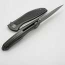 Shirogorov NeOn NL w/ Titanium Black Canvas Micarta Inlaid Handle & 3.34" Stonewash Elmax