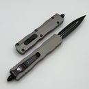 Microtech Dirac Double Edge Black & "Titanium Gray" Handles 225-1TG