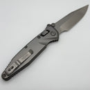 Marfione Custom Knives Socom Elite Ram-Lok w/ Titanium Textured Inlay Handles & Blue Accents w/ Cracked Ice Clip Point M390MK