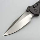 Marfione Custom Knives Socom Elite Ram-Lok w/ Titanium Textured Inlay Handles & Blue Accents w/ Cracked Ice Clip Point M390MK