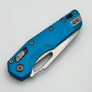 Microtech Knives MSI RAM LOK Blue Fluted Aluminum & Partial Serrated Stonewash M390MK 210-11FLBL