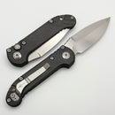 Marfione Custom LUDT Gen III Slab Side Carbon Fiber Handles w/ Flamed Accents & Tulip Ground Hand Rubbed Satin