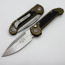 Microtech Knives LUDT Gen III Stonewash Drop Point w/ OD Green Handle 1135-10OD