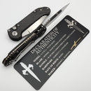 Marfione Custom LUDT Gen III Slab Side Carbon Fiber Handles w/ Flamed Accents & Tulip Ground Hand Rubbed Satin