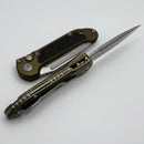 Microtech Knives LUDT Gen III Stonewash Drop Point w/ OD Green Handle 1135-10OD