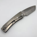 Medford Marauder Full Size Tumbled Titanium Handles w/ 0.26" Tumbled 3V Tanto