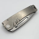 Medford Marauder Full Size Tumbled Titanium Handles w/ 0.26" Tumbled 3V Tanto
