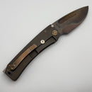Medford Marauder Full Size Old School Bronze Titanium Handles w/ 0.26" Vulcan 3V Drop Point