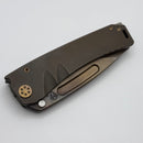Medford Marauder Full Size Old School Bronze Titanium Handles w/ 0.26" Vulcan 3V Drop Point