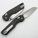 Microtech Marfione Select MSI RAM LOK Mini Slab Side Carbon Fiber Handles w/ Bronze Accents & Stonewash M390MK 210M-10MS8