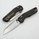 Microtech Marfione Select MSI RAM LOK Mini Slab Side Carbon Fiber Handles w/ Flamed Accents & Stonewash M390MK 210M-10MS11