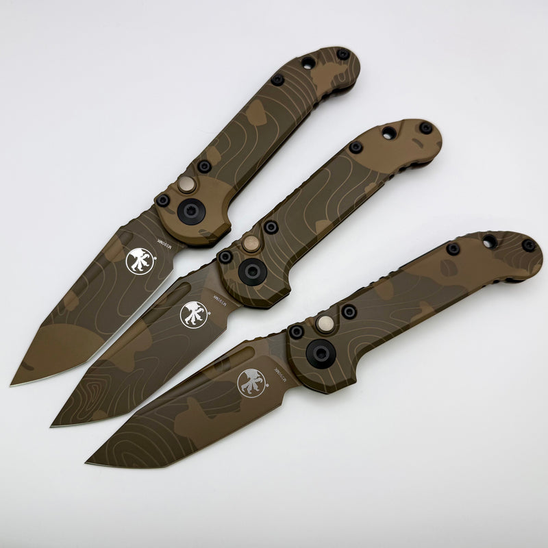 Microtech Knives LUDT Gen III Smooth Handle Badlands Topographic Tanto