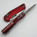 Microtech Knives MSI RAM LOK Red Fluted Aluminum & Partial Serrated Stonewash M390MK 210-11FLRD