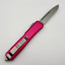 Pre-Owned Microtech Ultratech Single Edge Stonewash Standard & Pink 121-10PK
