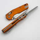 Microtech MSI RAM LOK Mini Orange Fluted Aluminum Handles w/ Stonewash M390MK 210M-10FLOR