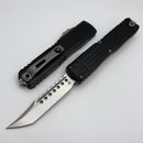 Microtech Ultratech EX - ZBP Hellhound Stonewash w/ Black Milled Handle Signature Series 1119EX-10S