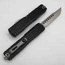 Microtech Ultratech EX - ZBP Hellhound Stonewash w/ Black Milled Handle Signature Series 1119EX-10S