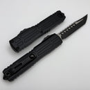 Microtech Ultratech EX - ZBP Hellhound Tactical w/ Black Milled Handle Signature Series 1119EX-1TS