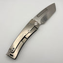 Pre-Owned Medford Marauder Full Size Tumbled Titanium Handles w/ 0.26" Tumbled 3V Tanto
