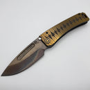 Medford Marauder Full Size Bronze Tsunami-Maki Wrap Titanium Handles w/ 0.26" Vulcan 3V Drop Point