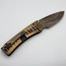 Medford Marauder Full Size Bronze Tsunami-Maki Wrap Titanium Handles w/ 0.26" Vulcan 3V Drop Point