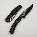 We Knife Dracarys Black Titanium Handle w/ Black Stonewashed and Satin Flats M390 WE 25061B-5