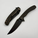 We Knife Dracarys Bronze and Black Titanium Handle w/ Black Brushed Flats M390 WE 25061B-4