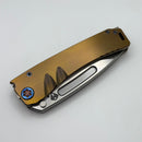 Medford Marauder Full Size Bronze Titanium Handles w/ 0.26" Tumbled 3V Drop Point
