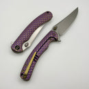 We Knife Dracarys Purple and Golden Titanium Handle w/ Hand Rubbed Satin M390 WE 25061B-2