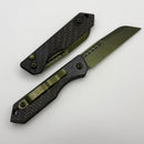 Heretic Knives Auto Jinn w/ Carbon Fiber Handles & Metallic Green MagnaCut H113-MG-CF