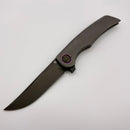 Tuya Knife All-Star Persia Bead Blasted Integral handle w/ No Spine Holes w/S90V DLC Blade T1750-A