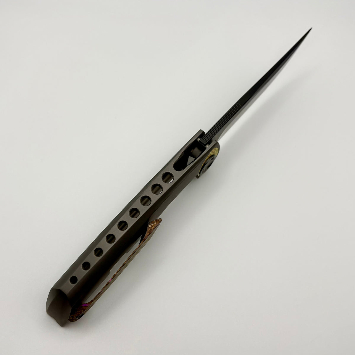 Tuya Knife All-Star Persia Bead Blasted Integral handle w/ Spine Holes