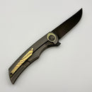 Tuya Knife All-Star Persia Bead Blasted Integral handle w/ No Spine Holes w/S90V DLC Blade T1750-A