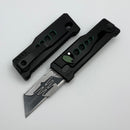 Reate EXO-U Utility Speedhole Pattern Black w/ Green Accents Aluminum Handle