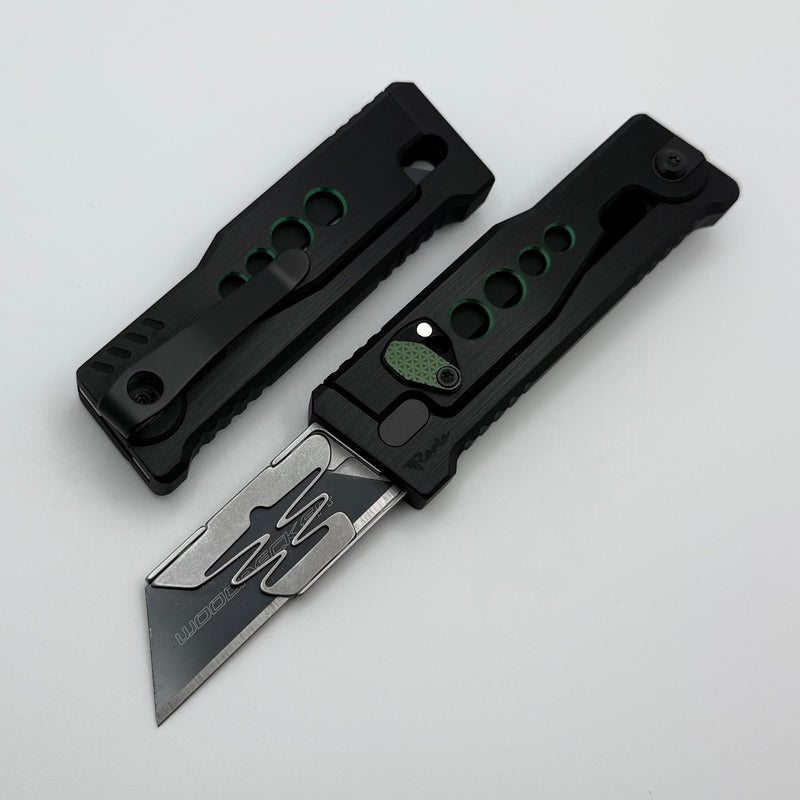 Reate EXO-U Utility Speedhole Pattern Black w/ Green Accents Aluminum