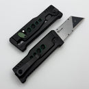 Reate EXO-U Utility Speedhole Pattern Black w/ Green Accents Aluminum Handle