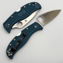 Discontinued Spyderco Leafjumper Blue FRN Handles w/ Serrated K390 C262SBLK390